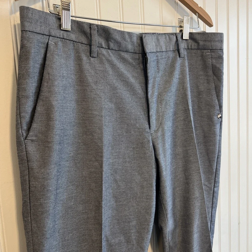Hugo Boss Kaito Slim Fit‎ Trouser Stretch Men Size 34 Navy Gray Pattern